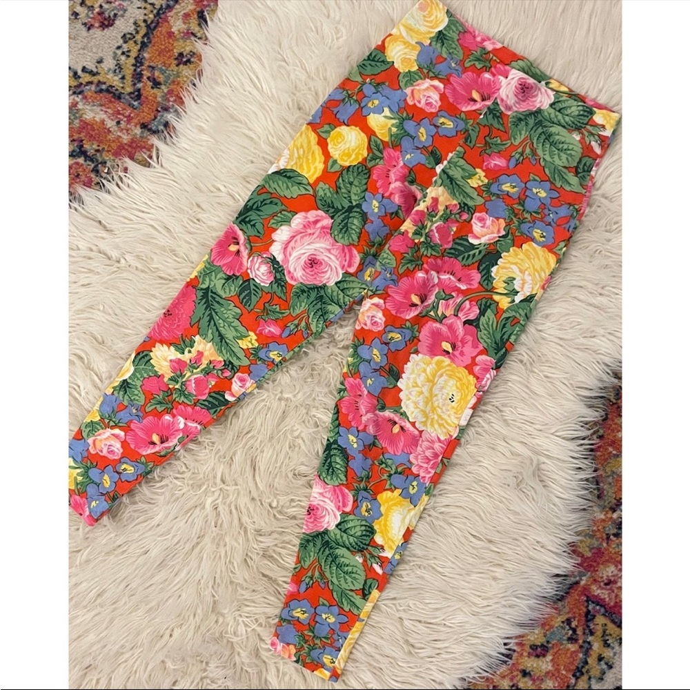 Vintage Floral Printed Leggings